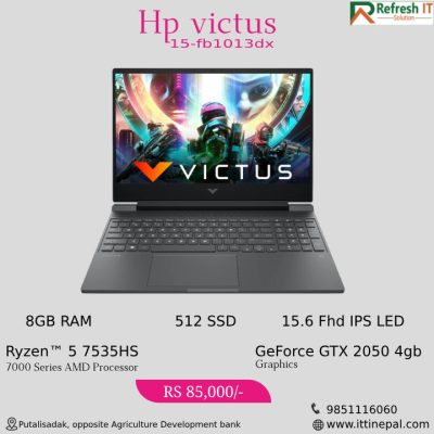 HP Victus 15-FB1013DX (AMD Ryzen 5-7535HS Processor| 8GB RAM | 512GB Storage | NVIDIA RTX 2050 Graphics | 15.6-inch FHD Display | 1 Year Warranty)