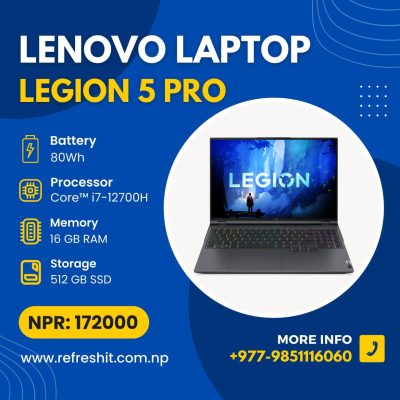 Lenovo Legion 5 Pro Intel Core I7-12700H Processor | 16GB RAM | 512GB SSD |3050ti grsphics | 1 year warranty