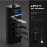 USB 3.0 High Speed 4Port Hub For Pendrive, Keyboard &Mouse, Printer, Card Rader, Speaker, Camera, TV Mobile Moblie, - Image 2