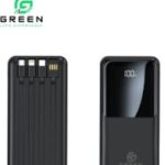 Green Turbo-20 High -Speed Portable Power Bank ,Equipped With Four Wire Charging Power Bank