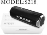 KOLEER S218 Speaker Outdoor Portable Sound Box HD Stereo Sound Bass Sub woofer Loudspeaker AUX/USB/Wireless/5V Black - Image 3