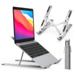 Creative Folding Laptop Stand & Storage Bracket, Adjustable Multi-Angle Design, Portable & Durable, Ideal for Laptops, Tablets, Office Use