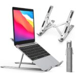 Creative Folding Laptop Stand & Storage Bracket, Adjustable Multi-Angle Design, Portable & Durable, Ideal for Laptops, Tablets, Office Use