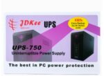 JDKEE UPS-750 Uninterruptible Power Supply 15% Extra Backup 12V9AhBattery inside Black