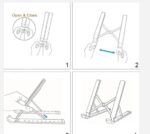 Creative Folding Laptop Stand & Storage Bracket, Adjustable Multi-Angle Design, Portable & Durable, Ideal for Laptops, Tablets, Office Use - Image 2