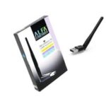 ALFA USB Wireless LAN Card with External Antenna High Speed Wi-Fi Adapter 150-Mbps 2.4GHz USB 2.0